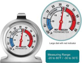 img 3 attached to 🌡️ Classic Series Large Dial Thermometer for Freezers and Refrigerators (2 Pack, WellBridal)