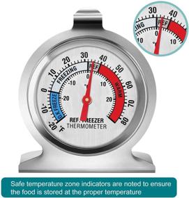 img 2 attached to 🌡️ Classic Series Large Dial Thermometer for Freezers and Refrigerators (2 Pack, WellBridal)