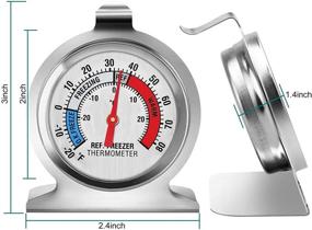 img 1 attached to 🌡️ Classic Series Large Dial Thermometer for Freezers and Refrigerators (2 Pack, WellBridal)