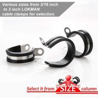 🔒 lokman stainless steel cable clamps - 12 pack 3/4 inch pipe clamps with rubber cushioning: durable and reliable metal clamps for various applications logo