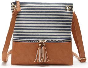 img 4 attached to Duketea Crossbody Leather Crossover Shoulder Women's Handbags & Wallets