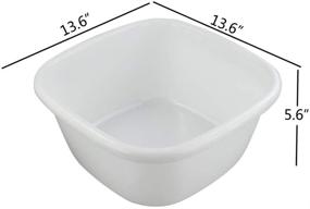 img 3 attached to 🛁 Wekiog Large Plastic Wash Basin: 18 Quart Dish Tub, Pack of 2 – Find Your Perfect Dishwashing Solution!