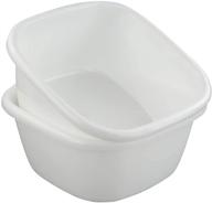 🛁 wekiog large plastic wash basin: 18 quart dish tub, pack of 2 – find your perfect dishwashing solution! logo