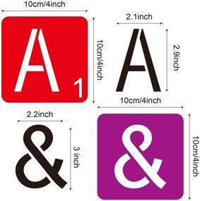 img 3 attached to 🎨 Set of 30 4-Inch Tile Stencil Letters for Home Decor & DIY Projects - Multiple Template Colors for Kids Gifts, Customized Family Names Painting, Writing, Tile Wall Decor Art, Photo Prop