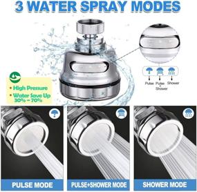 img 2 attached to 💦 360° Rotatable Sink Faucet Sprayer Attachment - Movable Kitchen Tap Head, Anti-Splash Sink Sprayer Faucet Nozzle Head, Water-Saving Aerator, Adjustable 3 Modes Kitchen Faucet Head (Chrome)
