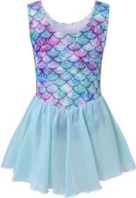 img 3 attached to Sparkling Lovefairy Gymnastics Dance Leotards Skirt: Sleeveless Ballet Tutu Dress for Girls 4-8 Years