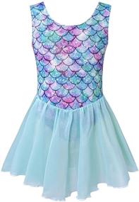 img 4 attached to Sparkling Lovefairy Gymnastics Dance Leotards Skirt: Sleeveless Ballet Tutu Dress for Girls 4-8 Years