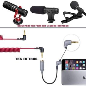 img 2 attached to 🎙️ TRS to TRRS Mic Adapter Cable, Ancable 3.5mm Female to Male Converter for Rode SC4, iPhone, Android, Tablets, VideoMic Go, BOYA Mic