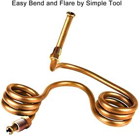 img 2 attached to 🔧 Muhize 1/4" Brake Line Tubing Kit - 25 Ft. Copper Coated Tube Roll with Inverted Flare Fittings - High Quality & Flexible