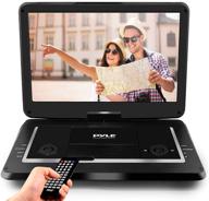 📀 pyle 17.9-inch portable dvd player with 15-inch swivel adjustable display screen, usb/sd card readers, long-lasting built-in rechargeable battery, stereo sound, remote control (pdv156bk) - black logo