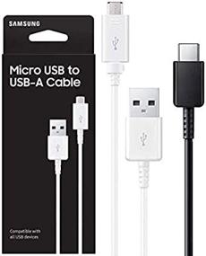 img 1 attached to 🔌 Оригинальный кабель данных Micro USB и кабель USB типа C длиной 4 фута для Galaxy S6 S7 S8 S9 S10 S20 Note4, Note5, Note8, Note9, Note10 - розничная упаковка.