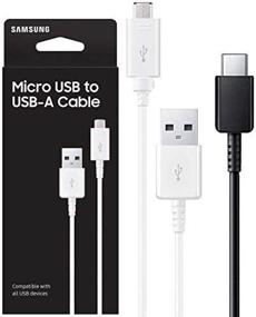 img 2 attached to 🔌 Оригинальный кабель данных Micro USB и кабель USB типа C длиной 4 фута для Galaxy S6 S7 S8 S9 S10 S20 Note4, Note5, Note8, Note9, Note10 - розничная упаковка.