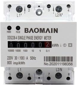 img 3 attached to 🔌 Baomain DDS238-4 Single Phase DIN-rail Kilowatt Hour Meter 220V 100A for Efficient Energy Monitoring