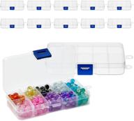 📦 versatile 12 pack small storage boxes: ideal mini tackle box containers for beads, buttons, jewelry (10 grid, 2.5 x 5 inch) logo