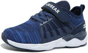 img 4 attached to HOBIBEAR Breathable Lightweight Athletic Sneakers Girls' Shoes and Athletic