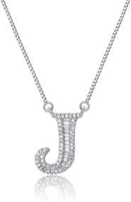 img 4 attached to Finrezio Stainless Necklace Zirconia Girlfriend