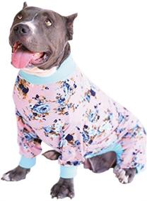 img 4 attached to 🐾 Tooth & Honey Big Dog Pajamas: Stylish Slim Fit Lightweight Pullover Pajamas Offering Full Coverage