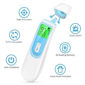 img 1 attached to Innovative Touchless Digital Thermometer - Ideal for Adults and Kids, Upgraded Version for Fever Detection in Schools, Homes, Shopping Malls