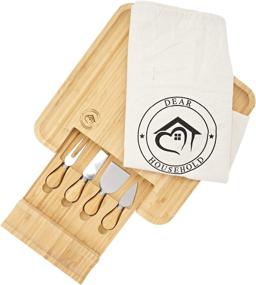 img 2 attached to Bamboo Cheese Board Cutlery Set