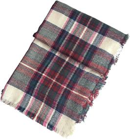 img 1 attached to Winter Blanket Scarfs Chunky Oversized Women's Accessories