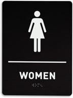womens restroom identification sign inspection logo