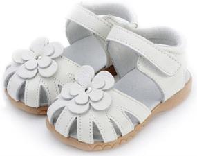 img 3 attached to Femizee Genuine Leather Princess Sandals: Perfect Girls' School Uniform Shoes