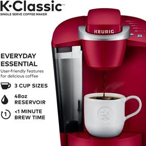 img 3 attached to Кофеварка Keurig K-Classic в рубарбовом исполнении: одноразовая кофеварка для объема от 6 до 10 унций.