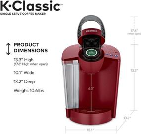 img 1 attached to Кофеварка Keurig K-Classic в рубарбовом исполнении: одноразовая кофеварка для объема от 6 до 10 унций.