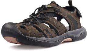 img 4 attached to 👞 GRITION Men's Sandals: VersatileFootwear for Hiking and Athletic Activities in Size 40