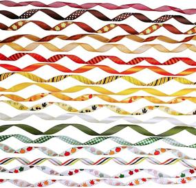 img 3 attached to 🎀 SUPLEX 18-Roll Bundle: Vibrant Multicolor Ribbons for Autumn Crafts, Gift Wrapping, Weddings & Festivals