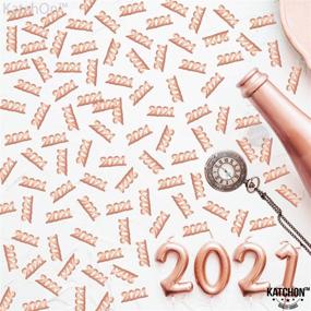 img 3 attached to 🎉 Rose Gold 2021 Confetti for Class of 2021 Decorations - Pack of 1000: Enhance Your Graduation Celebration with Shimmering Rose Gold Graduation Confetti!