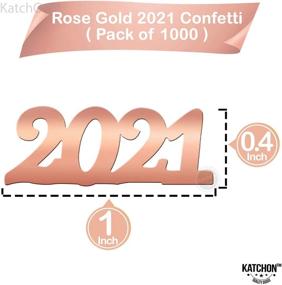 img 1 attached to 🎉 Rose Gold 2021 Confetti for Class of 2021 Decorations - Pack of 1000: Enhance Your Graduation Celebration with Shimmering Rose Gold Graduation Confetti!