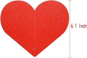 img 1 attached to 12-Pack Large Red Sequin Heart Garland for Valentine's Day Wedding Decorations, Romantic Night, Birthday Party Supplies