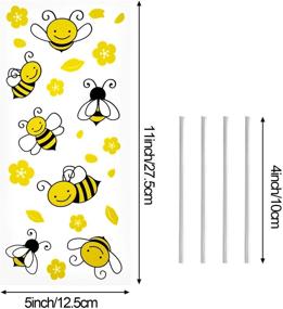 img 3 attached to 🐝 Buzz-worthy Bundle: 100 Honey Bee Treat Cello Bags with 200 Twist Ties - Ideal for Candies, Chocolates, Cookies, and Snacks!