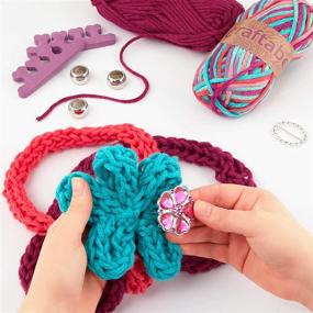 img 2 attached to 🧶 Craftabelle Finger Knitting Kit – Beginner Weaving Set with Yarn and Accessories – DIY Craft Kits for Kids 8+ – 11pc Creation Kit