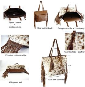 img 2 attached to Bonanza Leathers Cowhide Leather Shoulder Women's Handbags & Wallets