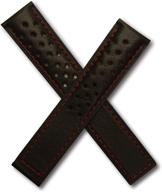 perforated genuine leather watchband included logo