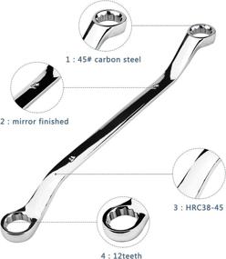 img 3 attached to 🔧 High Hardness Ratcheting Spanners: 45° Angled, HRC38, 45-Degree Rotation