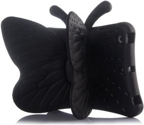 img 2 attached to 🦋 ER CHEN Kids Light Weight Cute Butterfly Design Shock Proof EVA Foam Series Case for Ipad Mini 1/2/3/4 - Black