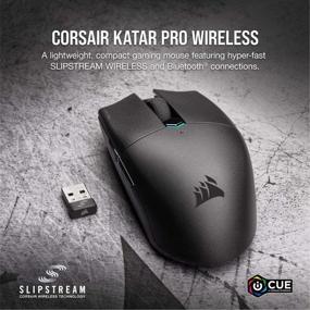 img 3 attached to 🖱️ Беспроводная игровая мышь Corsair Katar Pro - легкая мышь FPS/MOBA с технологией Slipstream, компактная симметричная форма, 10 000 DPI - черная.