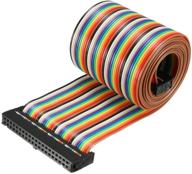 uxcell rainbow ribbon cable 2 54mm industrial electrical logo