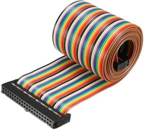 img 4 attached to Uxcell Rainbow Ribbon Cable 2 54Mm Industrial Electrical