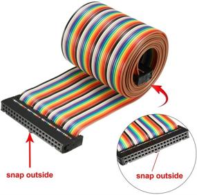 img 2 attached to Uxcell Rainbow Ribbon Cable 2 54Mm Industrial Electrical