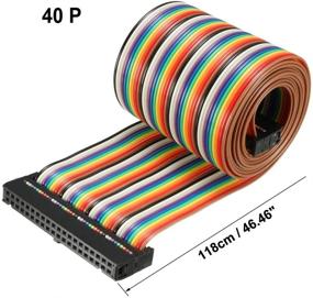 img 3 attached to Uxcell Rainbow Ribbon Cable 2 54Mm Industrial Electrical