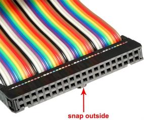 img 1 attached to Uxcell Rainbow Ribbon Cable 2 54Mm Industrial Electrical