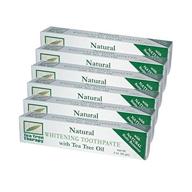 🌿 tea tree therapy natural whitening toothpaste with oil - 6 pack for effective teeth whitening, 3 oz each logo
