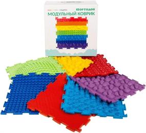 img 4 attached to 🌈 Kids' Rainbow Massage Game Mats