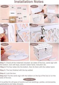 img 2 attached to OurWarm DIY White Wedding Card Box with Lock - Perfect for Weddings, Baby Showers, Birthdays & More!