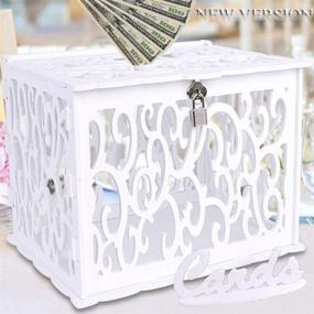 img 4 attached to OurWarm DIY White Wedding Card Box with Lock - Perfect for Weddings, Baby Showers, Birthdays & More!