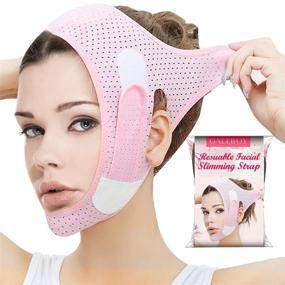 img 4 attached to 🤗 Face Slimming Strap for Double Chin Reduction & V Line Lifting | Anti-Wrinkle Mask for Saggy Face Skin - Men & Women